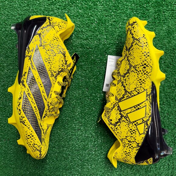 Adidas Adizero Electric II 7v7 Team Yellow Black Mens Shoes IE3893 NEW Sz 8.5 - Picture 4 of 5